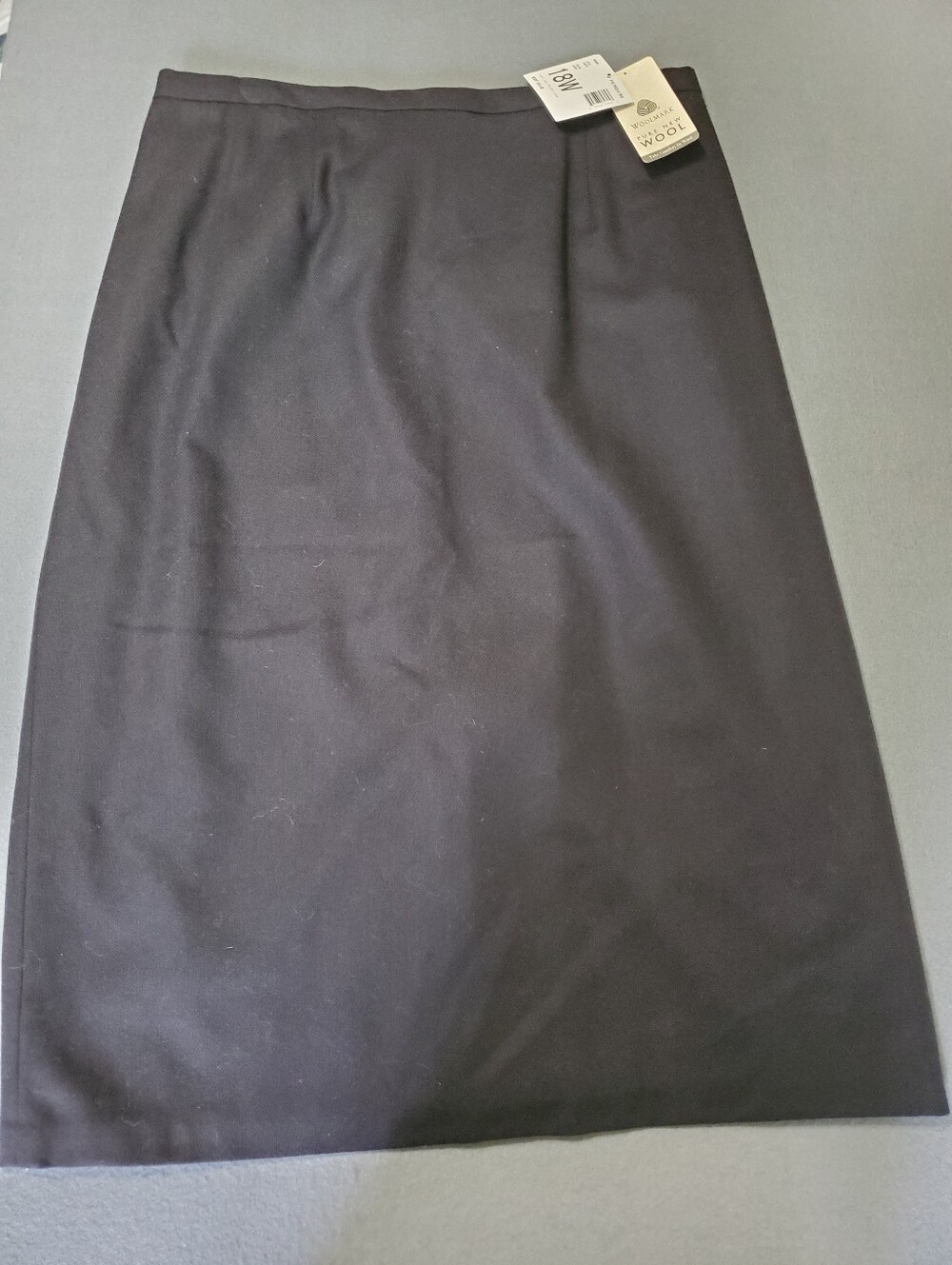 Sag Harbor size 18W vintage black 100% woolmark wool skirt